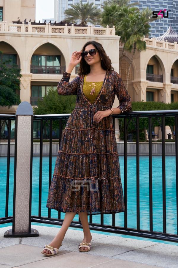 S4U Hello Jacket Vol 9 Georgette Styles Look Kurti With Jacket Collection